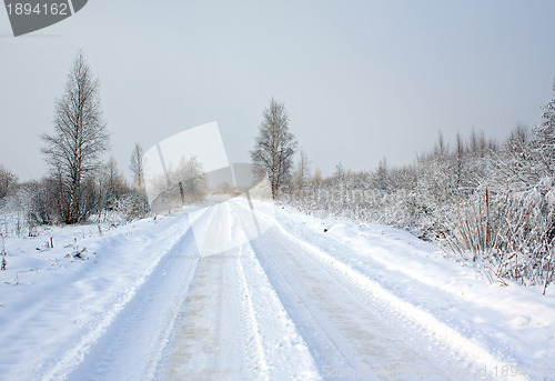 Image of rural road at dull day