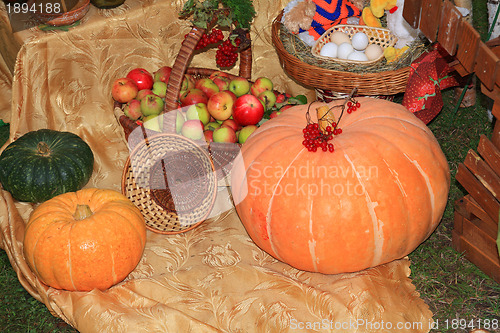 Image of vegetable set on rural market