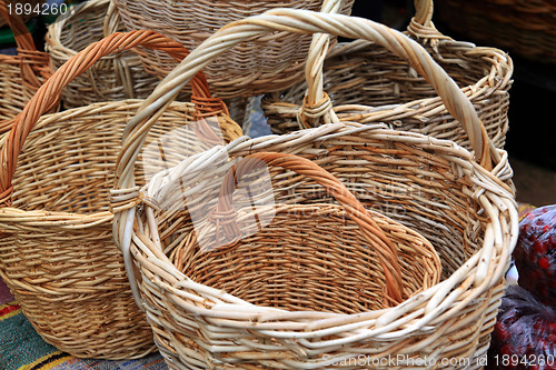 Image of new baskets on rural market