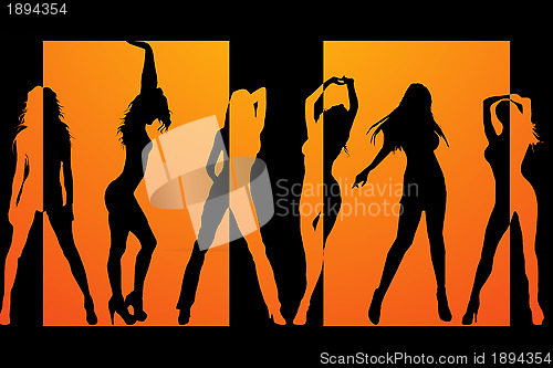 Image of Dancing girls backround