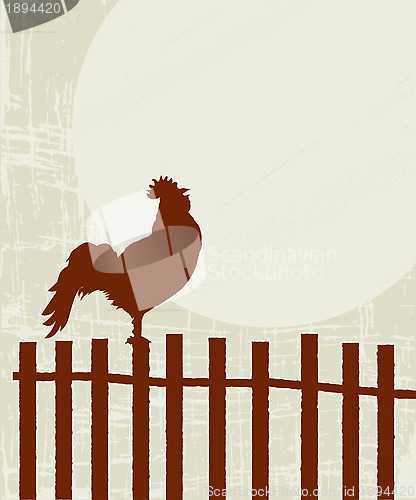 Image of Retro rooster card