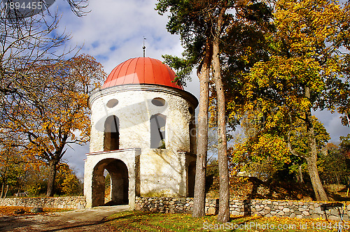 Image of Old  tower of manor. Estonia. Sutlema