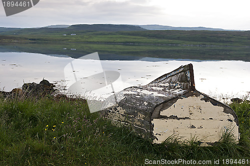 Image of 7242 Old boat in landscape