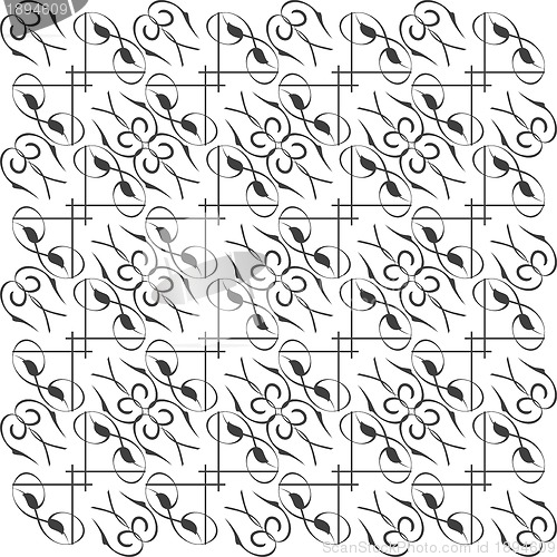 Image of Monochrome seamless vector texture with abstract pattern