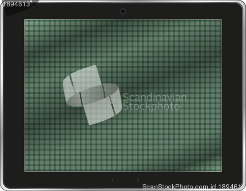 Image of Realistic tablet pc computer isolated on white background