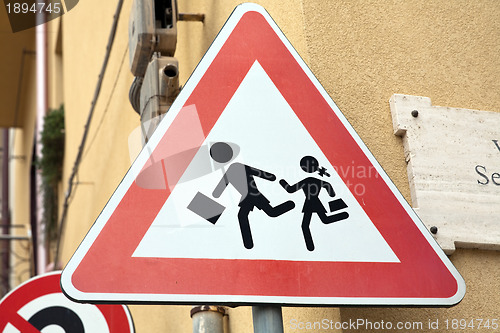 Image of Beware of children sign