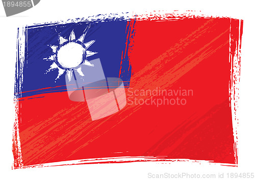 Image of Grunge Taiwan flag