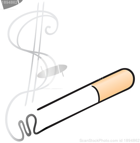 Image of Cigarette with smoke