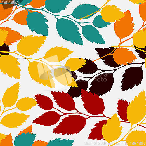 Image of leaves, seamless pattern