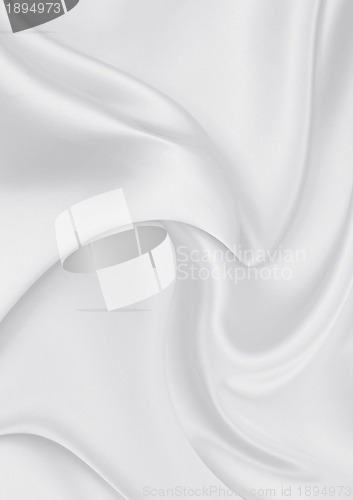 Image of Smooth elegant white silk