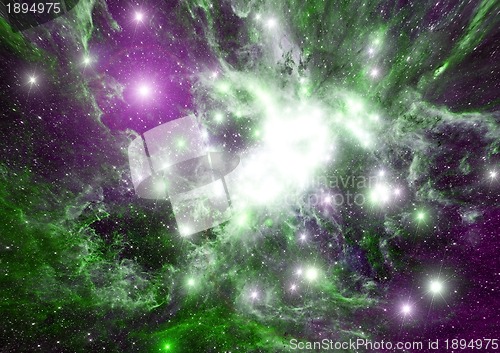 Image of galaxy in a free space