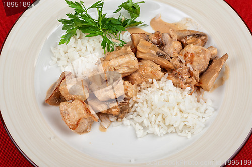 Image of rice with meat