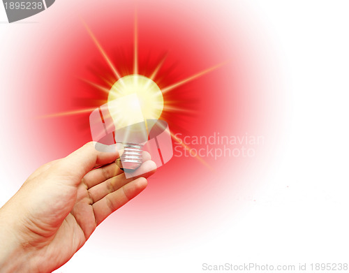 Image of Background with lit lightbulb