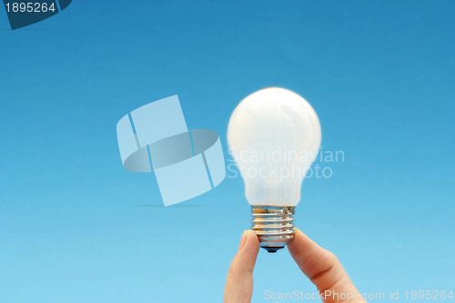 Image of Background with lit lightbulb