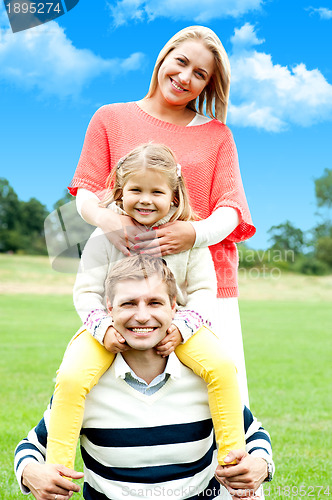 Image of An attractive happy smiling family