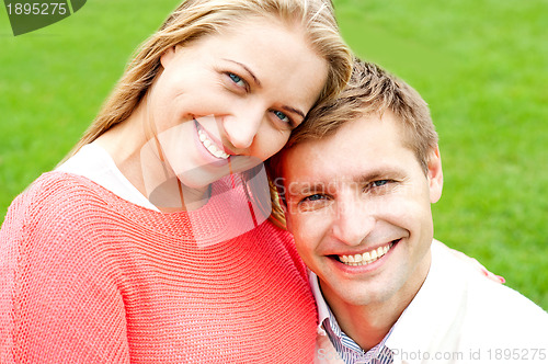 Image of Close up shot of attractive love couple