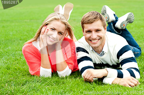 Image of Couple outdoors enjoying a summery day