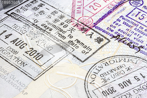 Image of passport stamps 