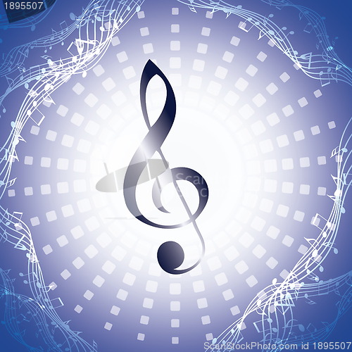 Image of abstract music background with musical notes, EPS10