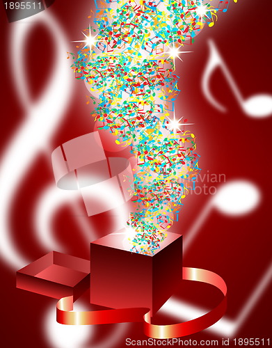 Image of abstract music background with musical notes, EPS10