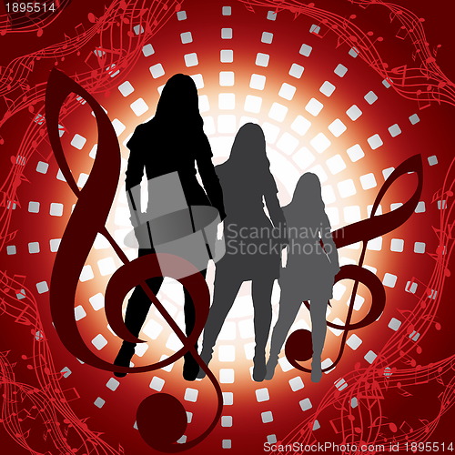 Image of abstract music background with musical notes, EPS10