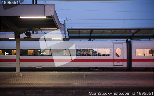 Image of German train at the station