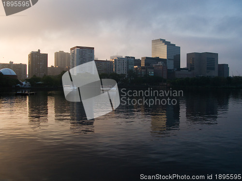 Image of Boston's Beacon Hill neighborhood at dawn