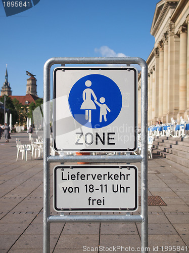 Image of Pedestrian area sign