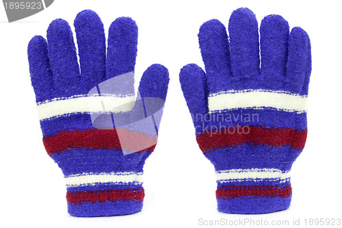 Image of Colored knitted gloves