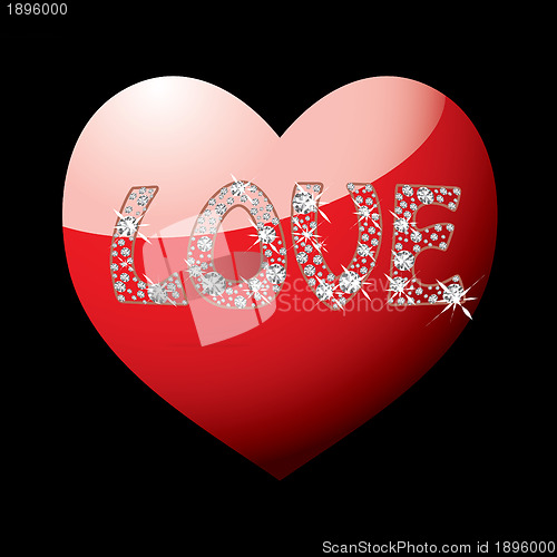 Image of Red love heart