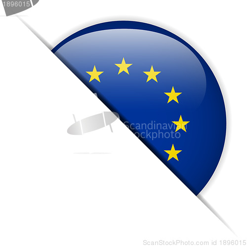 Image of Europe Flag Glossy Button