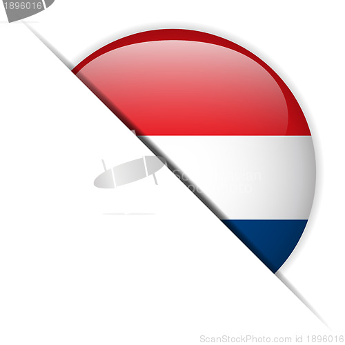 Image of Netherlands Flag Glossy Button