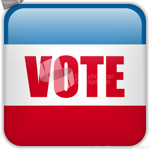 Image of United States Election Vote Button.