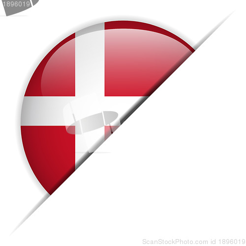 Image of Denmark Flag Glossy Button