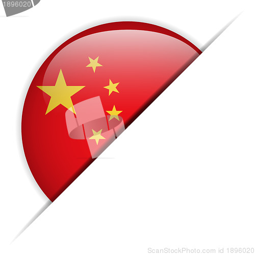 Image of China Flag Glossy Button