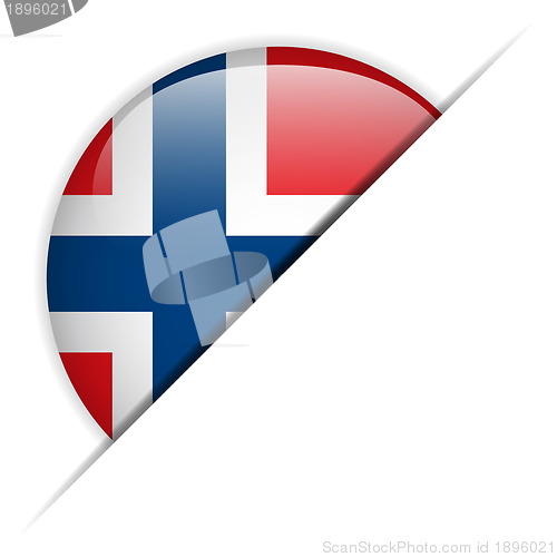 Image of Norway Flag Glossy Button