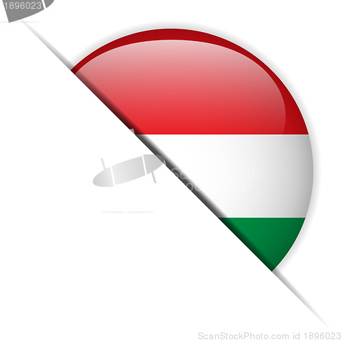 Image of Hungary Flag Glossy Button