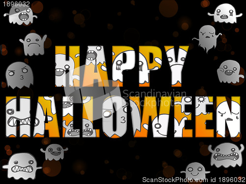 Image of Halloween Letters with Ghosts