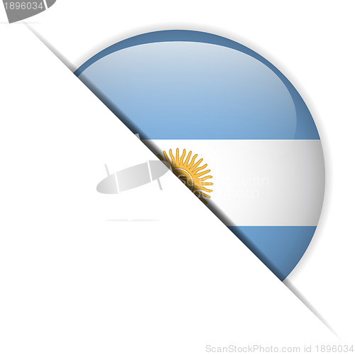 Image of Argentina Flag Glossy Button