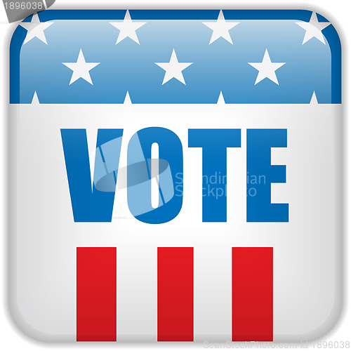 Image of United States Election Vote Button.