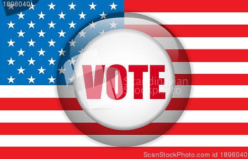 Image of USA Vote Background with American Flag