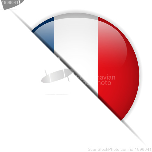 Image of France Flag Glossy Button