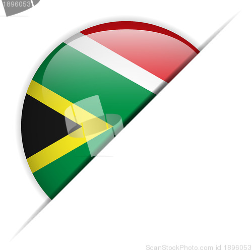 Image of South Africa Flag Glossy Button