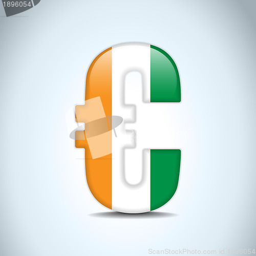 Image of Euro Symbol with Ireland Flag
