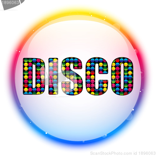 Image of Glass Circle Color Disco Ball