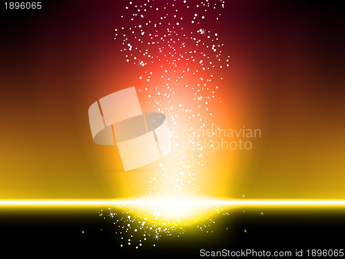 Image of Stars Explosion Background Red and Yellow