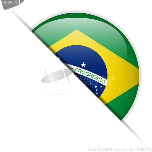 Image of Brazil Flag Glossy Button