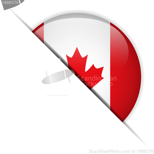 Image of Canada Flag Glossy Button