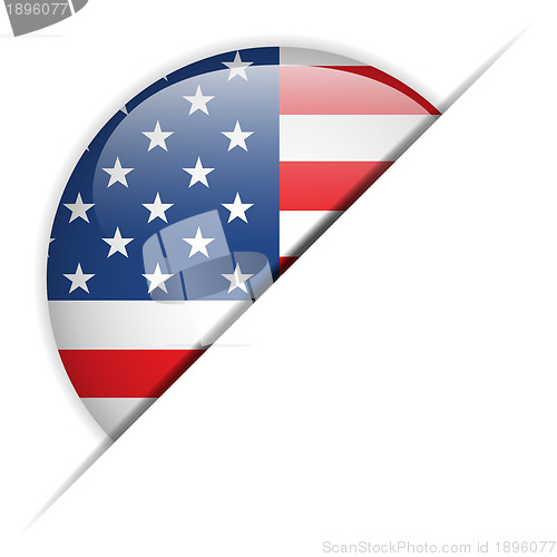 Image of United States Flag Glossy Button