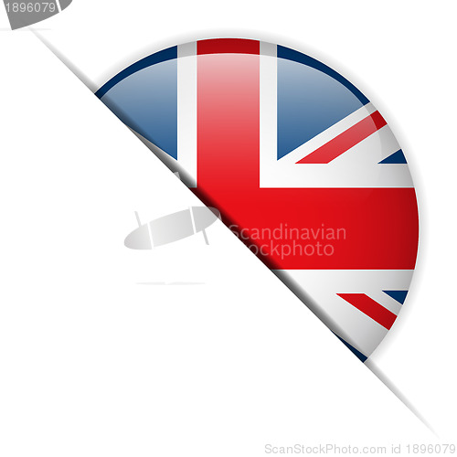 Image of United Kingdom Flag Glossy Button
